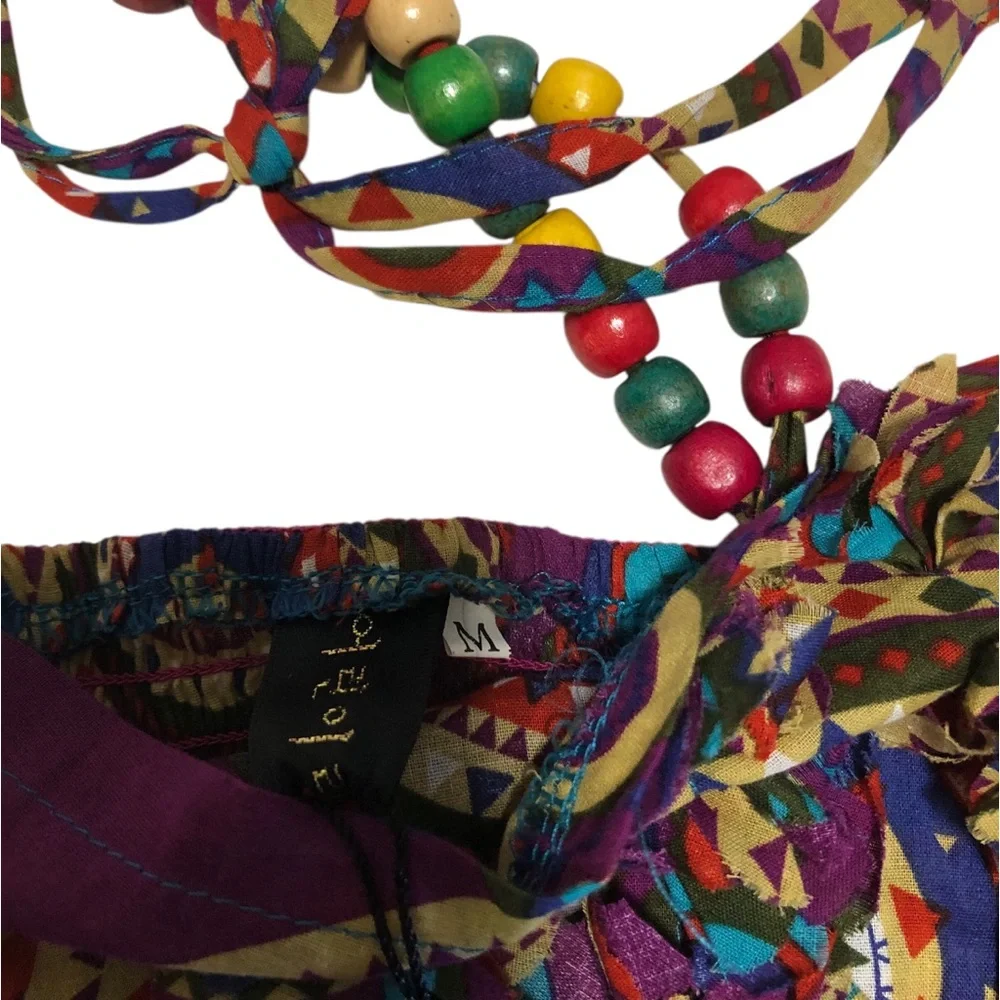 KELINFEIER N.W.T. Size Medium Multicolor Patterned‎ Dress.MIDI Stretchable Top.